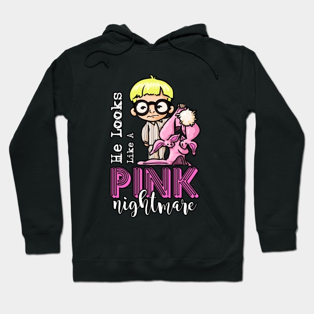 christmas story Like A Pink Nightmare Hoodie by VizRad